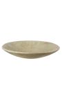 Vaso rotondo decorativo in marmo bianco patinato invecchiato - Ø 45 cm