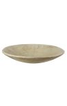 Vasque ronde décorative en marbre blanc patiné vieilli - Ø 45 cm