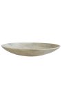 Liels dekoratīvs apaļš baseins baltā marmora patinated vecumā - Ø 60 cm