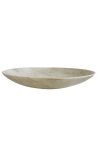 Gran cuenca redonda decorativa en mármol blanco envejecido - Ø 60 cm