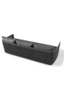 Sofa 3 places "Cabana" of grey aluminium and grey fabric