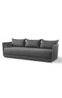 Sofa 3 locuri "Cabana" din aluminiu gri și țesut gri