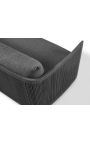 Sofa 3 locuri "Cabana" din aluminiu gri și țesut gri