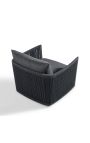 Großer Sessel "Cabana" aus grauem aluminium und grauem stoff