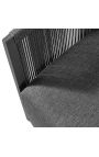 Großer Sessel "Cabana" aus grauem aluminium und grauem stoff