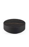 Mesa de café Cabana de aluminio gris con aspecto de cerámica superior