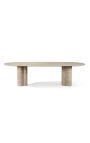 Meget stort spisebord "Fino" beige travertin - 274 cm