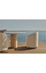 Mycket stort matbord "Fino" beige travertin - 274 cm