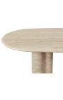 Erittäin suuri ruokapöytä "Fino" leikattu beige-travertiini - 274 cm