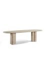 Erittäin suuri ruokapöytä "Fino" leikattu beige-travertiini - 274 cm