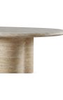 Erittäin suuri pöytä "Fino" veistetty beige-travertiini - 163 cm