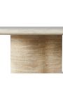 Erittäin suuri pöytä "Fino" veistetty beige-travertiini - 163 cm