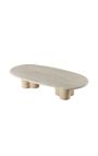 Mycket stort soffbord "Fino" beige travertin - 163 cm