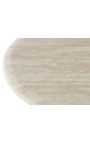 Erittäin suuri pöytä "Fino" veistetty beige-travertiini - 163 cm