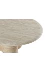 Erittäin suuri pöytä "Fino" veistetty beige-travertiini - 163 cm