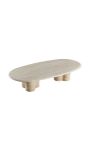 Mycket stort soffbord "Fino" beige travertin - 163 cm