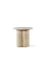 Sivupöytä "Fino" leikattu beige-travertiini - 51 x Ø 56 cm