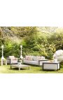 Sofa 3 vietos "Floridoje" bronzinis aliuminis ir taupe audinys - 229 cm