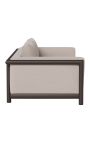 Sofa 3 vietos "Floridoje" bronzinis aliuminis ir taupe audinys - 229 cm