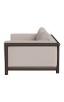 Sofa 3 vietos "Floridoje" bronzinis aliuminis ir taupe audinys - 229 cm