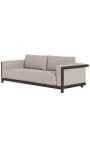 Sofa 3 locuri "Florida" materiale din bronz, aluminiu și țesut taupe - 229 cm