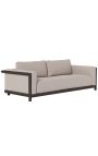 Sofa 3 vietos "Floridoje" bronzinis aliuminis ir taupe audinys - 229 cm