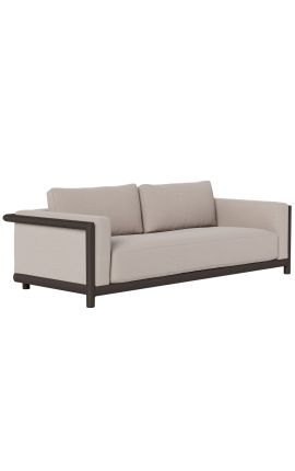 Sofà 3 places "Florida" alumini i tela de taupe - 229 cm