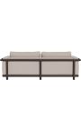 Sofa 3 vietos "Floridoje" bronzinis aliuminis ir taupe audinys - 229 cm