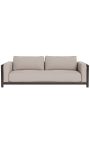 Sofa 3 vietos "Floridoje" bronzinis aliuminis ir taupe audinys - 229 cm