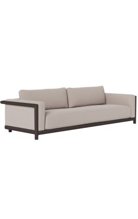 Sofà 4 places "Florida" bronze d'alumini i tela de taupe - 274 cm