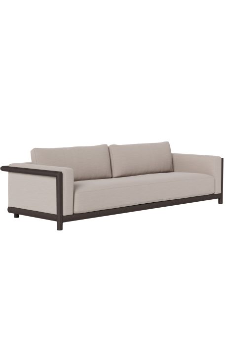 4 istuimen sohva "Floridaan" pronssi-alumiini- ja taupe- kankaat - 274 cm