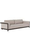 Sofa 4 seater Florida bronze aluminium and taupe fabric - 274 cm