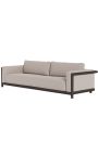 Sofa cu 4 locuri "Florida" țesături din bronz, aluminiu și taupe - 274 cm