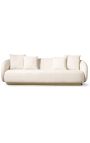 Sofa met 3 zitplaatsen "Bellagio" massief tek- en ivoorkrullend weefsel - 245 cm