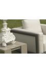 Scaun mare "Florida" aluminiu de bronz și țesut taupe - 101 cm