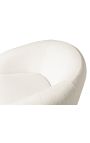 Grand fauteuil "Bellagio" en Teck massif et tissu bouclé ivoire - 81 cm