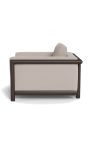 Stor fåtölj "Florida" aluminiumbrons och taupe - 101 cm