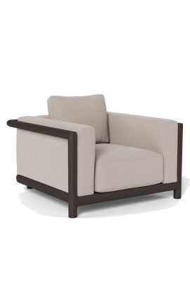 Suur tuul "Florida" alumiiniumprons ja taupe kangas - 101 cm