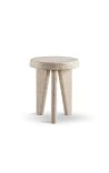 Külglaud Nina nikerdatud beige travertin - 51 x Ø 48 cm