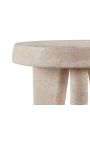 Sivupöytä "Mitä" leikattu beige-travertiini - 51 x Ø 48 cm