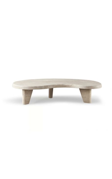 Meget stort kaffebord "Nina" beige travertin - 164 cm