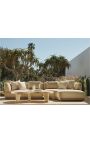 Mycket stort soffbord "Nina" beige travertin - 164 cm