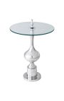 Taula lateral d'alumini barroc modern de plata i copa