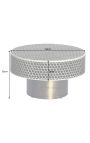 Coffee table "Nature" round top bone marquetry and brass-coloured metal