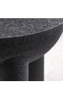 Table d'appoint "Boule en Manguier" en acier noir