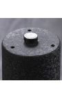 Table d'appoint "Boule en Manguier" en acier noir