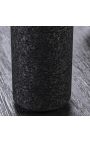 Table d'appoint "Boule en Manguier" en acier noir