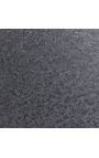 Table d'appoint "Boule en Manguier" en acier noir