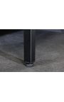 Hedendaagse glazen kast "TOKIO" zwart metaal en glas, gouden handgrepen 105 105 cm