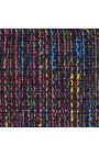 Cuscino quadrato tessuto ricci e satinato multicolore e nero 45 x 45